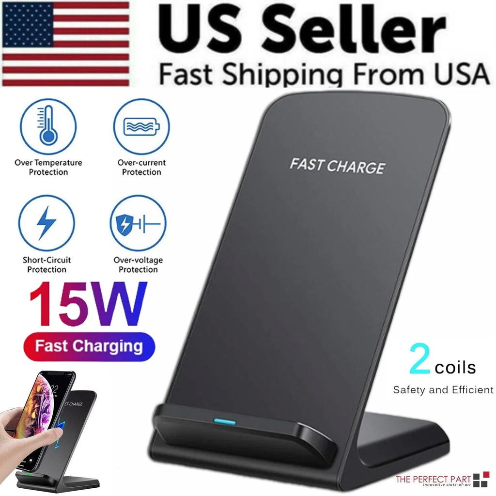 15W Wireless Fast Charging Pad — Works With iPhone & Android