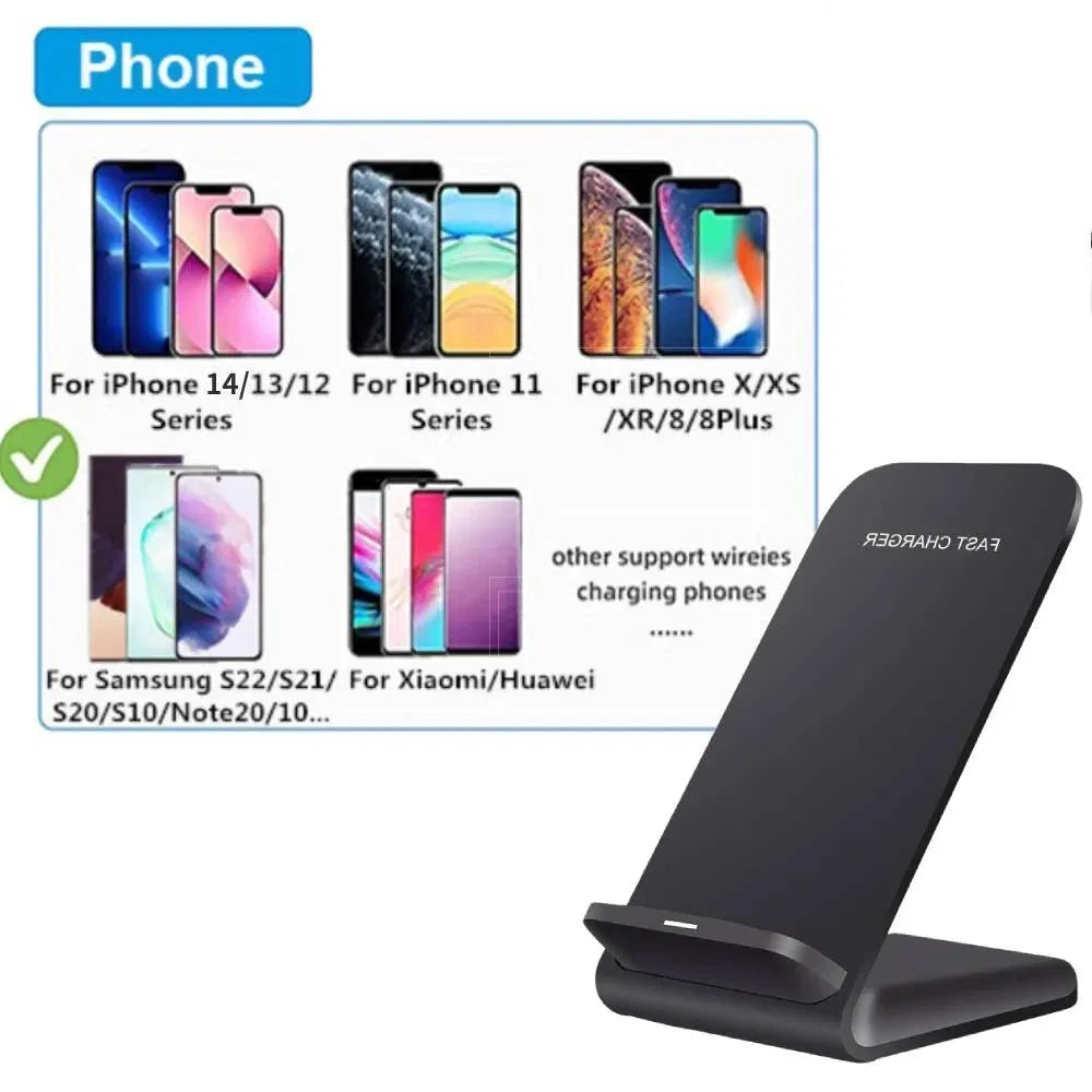 15W Wireless Fast Charging Pad — Works With iPhone & Android